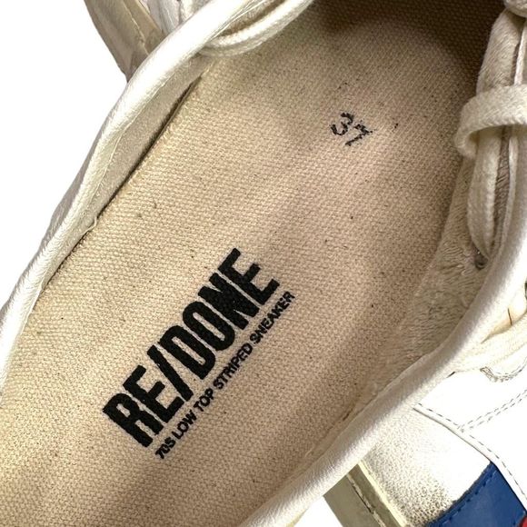 RE/DONE 70’s Low Top Stripe Sneakers - EU 37 (6.5/7) - Picture 8 of 10